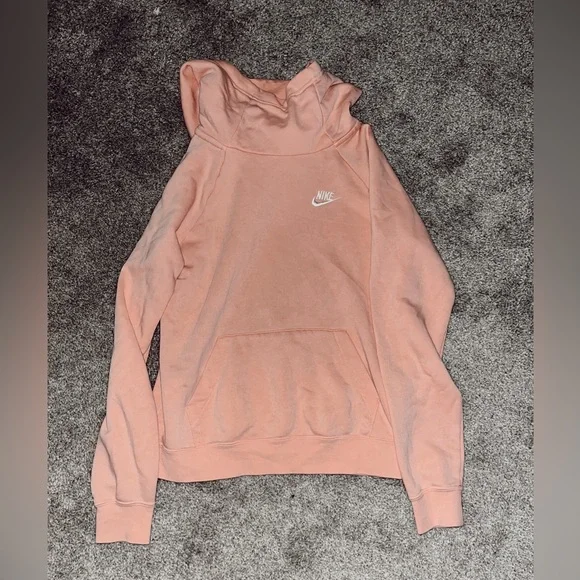 Nike hoodie, peach pink, barely worn, looks and feels brand new!